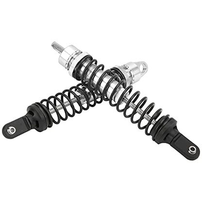 2Pcs 188mm RC Aluminum Shock Absorber Damper for 1/5 Scale OffRoad Cars, Suitable for HSP 94050 RC Gasoline Vehicles (Silver) - color: Silver