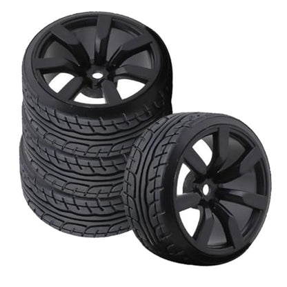 4PCS Drift Tire with 12MM Wheel Rim for Tamiya TT01 TT02 1/10 RC Racing Cars Upgrade Parts YUBJIANG US