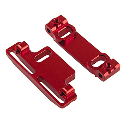 Upper & Lower Swing Arm Wheel Hex Adapter Steering Block Swing Arm Mount Steering Cup w/Bearing Set Compatible with WPL D12 1/10 RC Car Upgrade Part (Red) - color: Red
