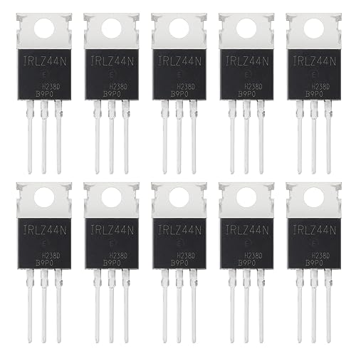 IRLZ44N IRLZ44 MOSFET Transistors 47A 55V IRLZ44NPBF Logic Level Mosfets 47 Amp 55 Volt TO-220 (Pack of 10Pcs) - style: IRLZ44N