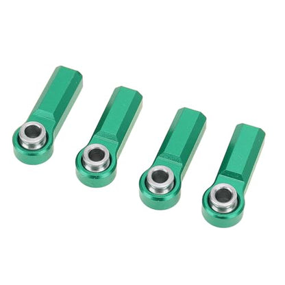 HUIOP 7.0mm RC Link Rod End, High Strength Alloy Ball Joint Head for 1/10 Model Car, CW Design with Set of Four, Seamless fit with Most Model car Parts, M4 Thread, Easy Replacement (Green)