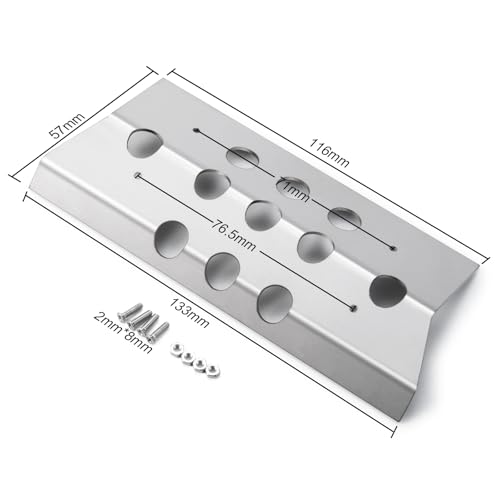 Stainless Steel RC Skid Plate Rear Bumper Protector Chassis Guard Board Protector Plate Protection Compatible with 1/10 TRX6 TRX-6 RC Crawler Car Upgrade Parts | RC Car Chassis Guard Board Protector Plate Protection Compatible with 1/10 TRX-6 RC Crawler C