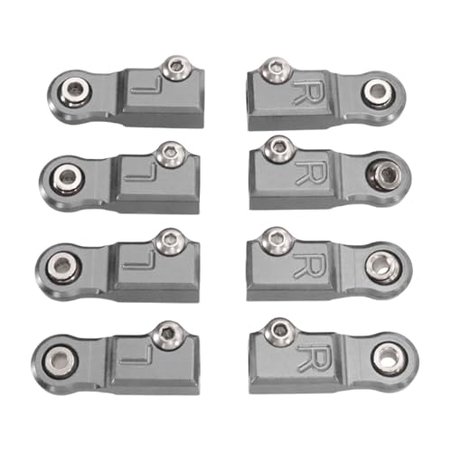 Metal Front and Rear Steering Link Rod Ends Compatible with MJX 1/10 10208 V2 V3 and 1/7 7303 7304 RC Cars, Upgrade Ball Joint Set(Titanium) - color: Titanium