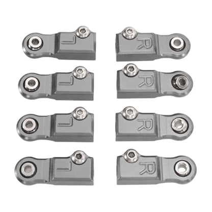 Metal Front and Rear Steering Link Rod Ends Compatible with MJX 1/10 10208 V2 V3 and 1/7 7303 7304 RC Cars, Upgrade Ball Joint Set(Titanium) - color: Titanium