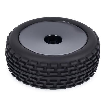 1/10 RC Buggy Tires and Wheels, Pre-Glued Off Road RC Tires Set, 12mm Hex Front & Rear RC Buggy Wheels for 1/10 Scale RC Car, 4PCS