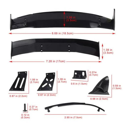 RC Repair Parts Compatible with 1/10 RC for Racing Drift Car Parts Accessories Rear Tail Wing Body Spoiler Wing Body Spoiler