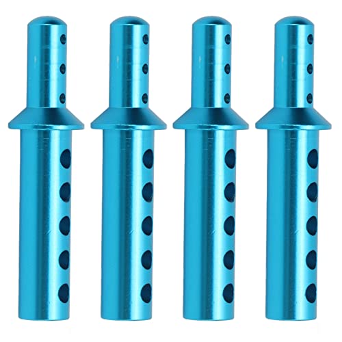 RC Body Post, High Strength Aluminum Alloy Column for 1/10 HSP 94111 94108 94188 RC Car, with Car Shell Buckle for Easy Installation (Blue)