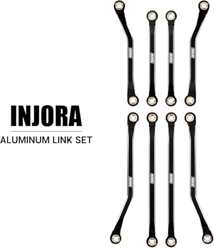 INJORA Aluminum High Clearance Link for 1/18 TRX4M Defender Bronco（Black）