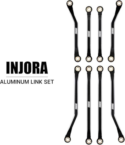 INJORA Aluminum High Clearance Link for 1/18 TRX4M Defender Bronco（Black）
