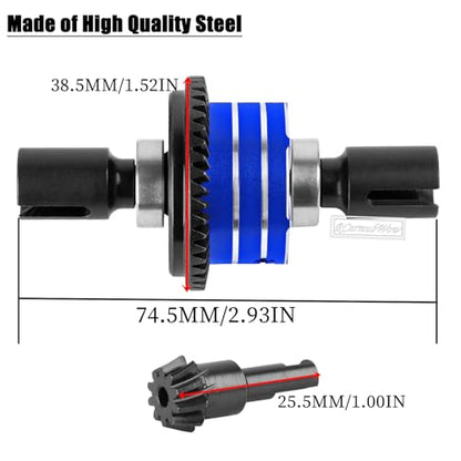 RC F/R Gearbox Case Diff 43t &10t Input Gear Upgrades for 1/8 Kraton/Outcast/Talion 6S BLX EXB,Notorious 6S BLX,1/7 Mojave 6S BLX EXB,BigRock/Fireteam 6S BLX,Navy Blue - color: Navy Blue(1set)