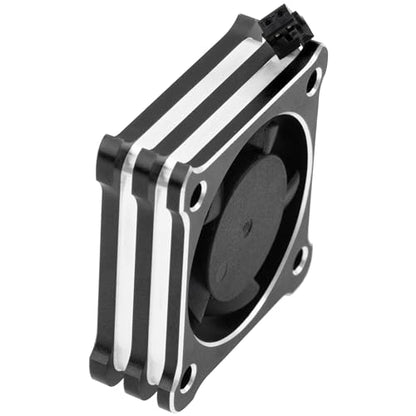 ShareGoo Alloy Brushless Motor ESC Cooling Fan Heatsink 28000RPM 5V-7.4V for Hbywing XeRun XD10 PRO ESC Series (Black)_ - color: Black