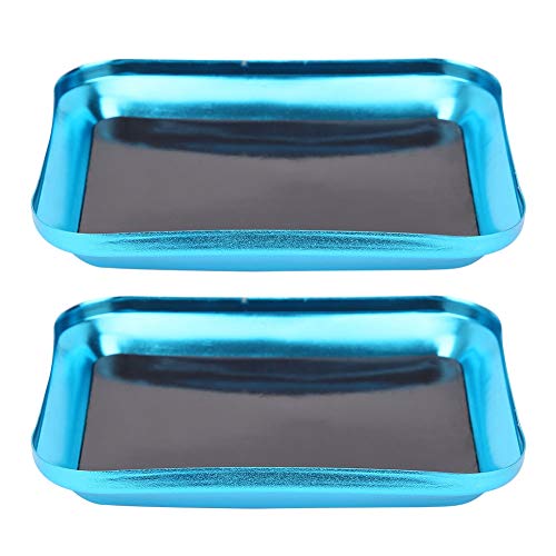 Aluminum RC Repair Screw Tray Magnetic Tool Board for Model Car Boat Drone (Blue) - color: Blue