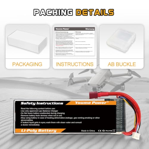 Lipo 4S Battery 14.8v 3300mAh 50C T Plug for RC Airplane Drone Boat 2 Packs | 14.8V 3300mAh soft case lipo pack 50C T Plug for RC car truck quadcopter model. 2 batteries for extended running time - style: 2x 14.8V 3300mAh