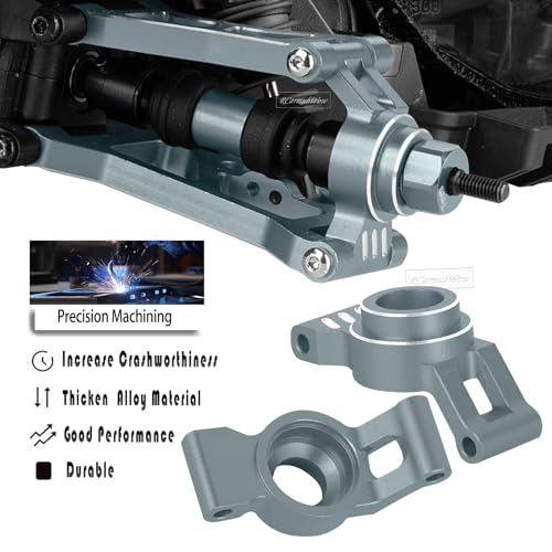 RC Upgrade Parts for Mini Slash 4X4,Mini Rally VXL Ford RS200(#108164-1#108046-1),RC Suspension Arms,C-Hubs Caster Blocks,Front Steering Block Knuckles,Rear Stub Axle Carriers,Titanium - color: Titanium(1set)