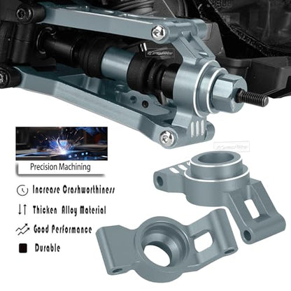 RC Upgrade Parts for Mini Slash 4X4,Mini Rally VXL Ford RS200(#108164-1#108046-1),RC Suspension Arms,C-Hubs Caster Blocks,Front Steering Block Knuckles,Rear Stub Axle Carriers,Titanium - color: Titanium(1set)