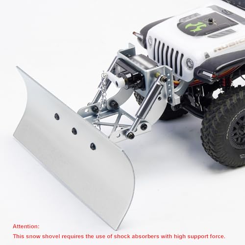 1/24 Snow Plow Kit Upgrade for SCX24 RC Cars | Fits SCX24 - Aluminum Upgrade - Replacement Parts - Silver - color: Silver