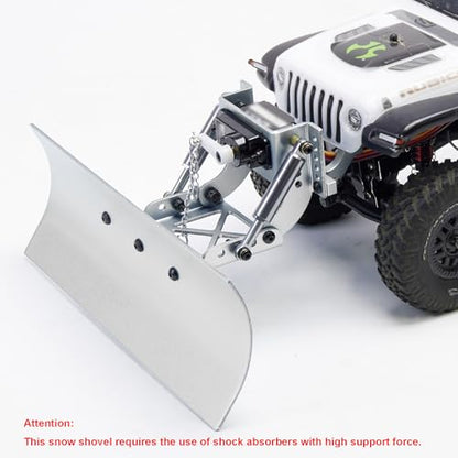 1/24 Snow Plow Kit Upgrade for SCX24 RC Cars | Fits SCX24 - Aluminum Upgrade - Replacement Parts - Silver - color: Silver
