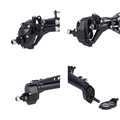 Vanquish F10 Portal Axles with CNC-Machined High-Strength Steel Gears, Aluminum CNC Vanquish F10 Axles for 1/10 RC Crawler Vanquish VS4-10 Axial SCX10 II Upgrades - color: Black