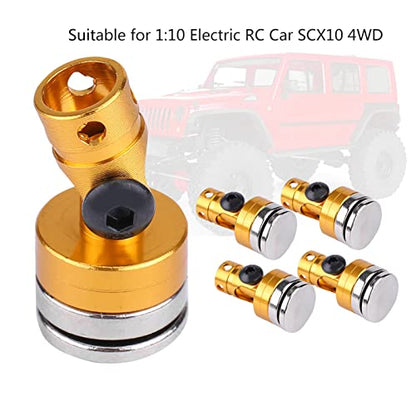 4PCS RC Magnetic Body Post, 1:10 Aluminum Magnetic Mot, Body Post Mot for RC Car(Yellow) - color: Yellow