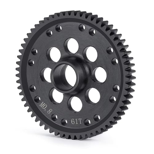 RC Car Parts Compatible with Gorgon for Monster Truck 1/10 RC Car Upgrade Parts Steel Metal 61T/M0.8/32P Spur Gear Main Gear ARA3230ST1