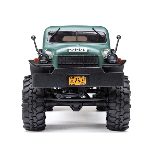 Axial RC Truck SCX24 40's 4 Door Dodge Power Wagon Green 1/24 4 Wheel Drive-RTR(Everything Needed to Run Included) AXI00007T2 - color: Green
