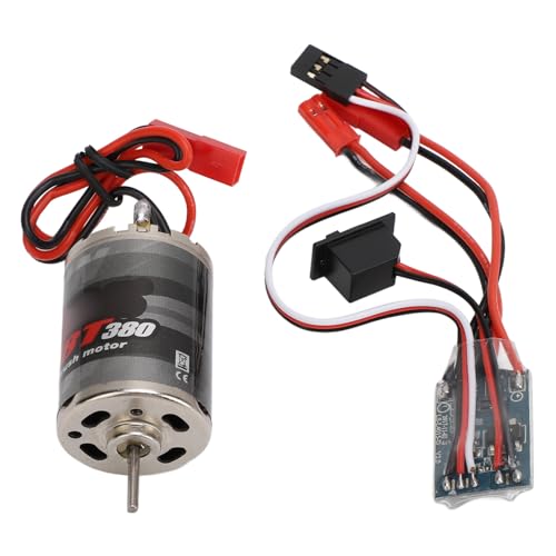 RC Brushed Motor ESC Professional 380 Stainless Steel Large Torsion 38T Brushed Motor with 30A Brush ESC JST Plug for 1/16 1/18 RC Car Boat