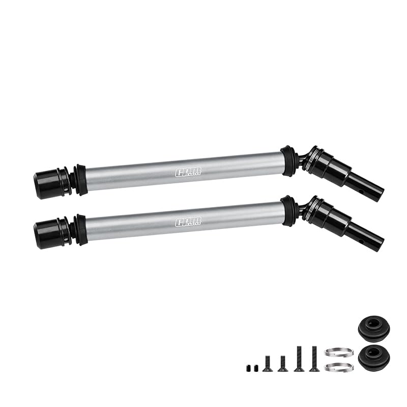 GPM Medium Carbon Steel+Aluminium Front/Rear CVD Drive Shaft for ARRMA 1/10 Outcast 4X4 4S V2 Blx ARA4410V2 (Silver) - color: Silver
