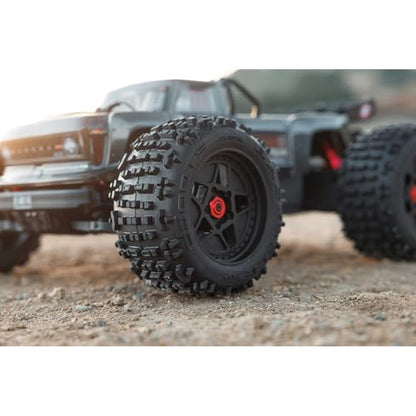 ARRMA RC Truck Outcast 4X4 4S BLX 1/10TH 4WD Stunt Truck RTR (Battery and Charger Not Included), Gunmetal, ARA4410V2T3 - color: Gunmetal