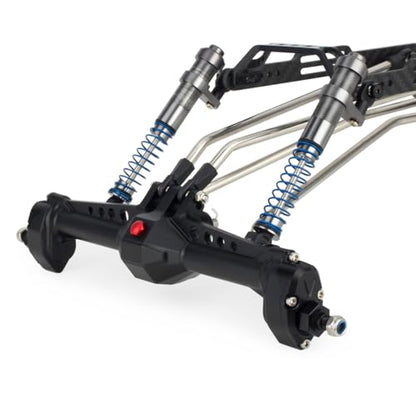 High Clearance LCG Chassis Kit for Performance 1/10 RC Crawler Cheater Rigs Carbon Fiber Chassis Rails Gearbox & Adjustable Shock Absorbers DIY Builds Upgardes Parts
