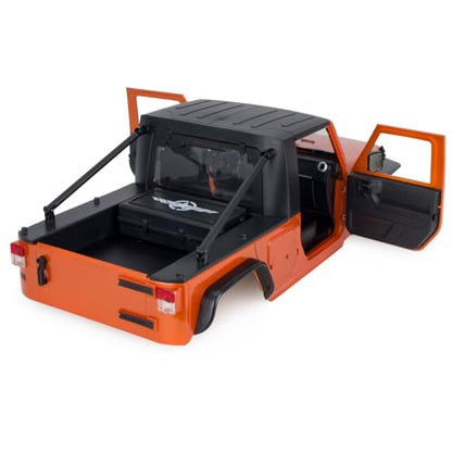 313mm Wheelbase Hard Plastic Pickup Body Shell Unassembled Kit for 1/10 RC Crawler Car Axial SCX10 90046 Jeep Wrangler (Orange) - color: Orange