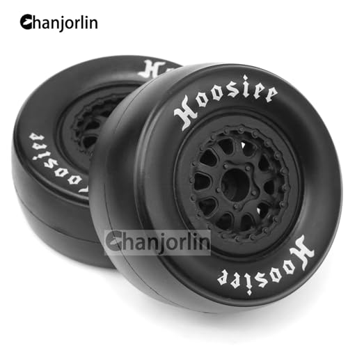 1/10 RC Short Course Racing Truck Tires and Plastic Wheels 12mm Hex Off Road Drag Smooth Tyres OD 105mm for 1:10 Truck Car TRAXXAS Slash 4X4 2WD Redcat Rc4wd Axia ARRMA SENTON 3S Losi 4PCS