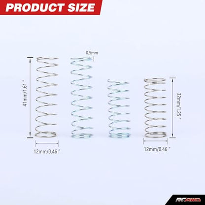 RCAWD 2 Set Front Rear Shock Spring for Losi 1/16 Mini-B 1/18 Mini-T Series Upgrades Part