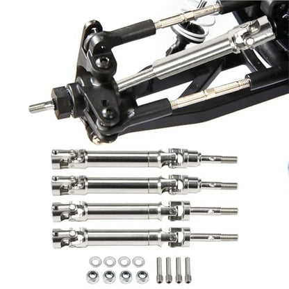 RC Car Transmission Shaft for Slash for Rustler for Stampede for Hoss HQ727 1/10 4Pcs Transmission Shaft Front Rear Drive Shaft Universal Joint Driveshaft RC Truck Upgrade Car Parts