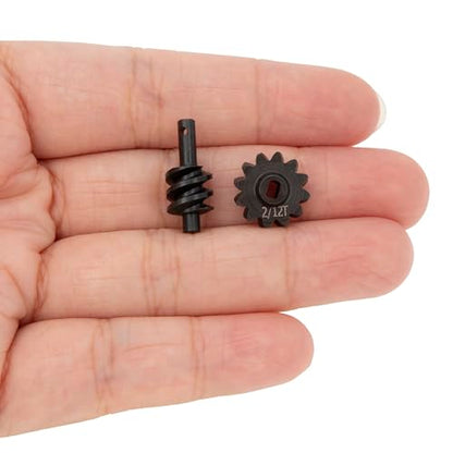 MEUS Racing SCX24 2-12T Overdrive Differential Gear Helical Diff Gears Set for Axial SCX24 Deadbolt C10 JLU Gladiator Bronco 1/24 RC Crawler Car Upgrade Parts, 2 Sets - size: 2-12T