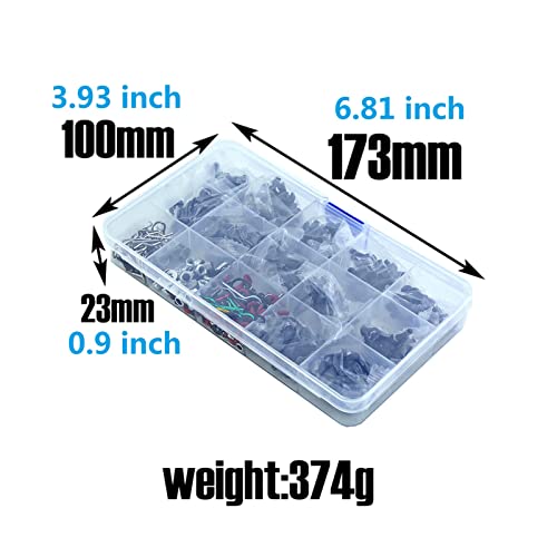 610PCS Universal RC car Parts Screw Tool Kit Screws Assortment Set, Hardware Fasteners for Traxxas Axial Redcat Arrma HPI SCX10 Losi 1/8 1/10 1/12 1/16 Scale RC Cars Trucks Crawler, RC Screw Kit