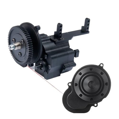 Metal 2 Speed Transmission Center Gearbox with Cover Compatible with 1/10 RC Crawler Cars Compatible with Various Models 90018 90053 90048 RR10(Gearbox) - color: Gearbox