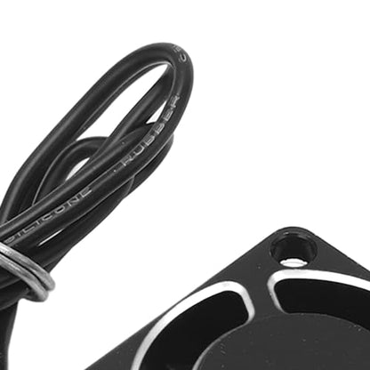 ESC Motor Cooling Fan, 25mm Universal RC Car Model Cooling Fan Lightweight Aluminum Alloy Plastic for AXIAL Hsp Redcat Hpi (Silver - color: SILVER