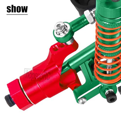 RC Aluminum C-Hubs Steering Block Caster Blocks for 1/18 LaTrax Teton Desert Prerunner Rally,Stub Axle Carriers Knuckles Set Hops UP, Replace Parts 7532 7552X (Red) - color: Red(for 1/18)