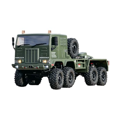 HOBBYPLUS Helidirect 1/18 RC Crawler CR18P Terranaut 8x8 RC Truck Remote Control Car w Full-Lock 8WD RTR Active All-Wheel Steering, 2-Speed Transmission, Recovery Winch, LED Lights (Green) - color: Green (8x8)