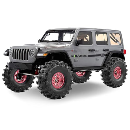 2.2" Beadlock Wheel Rims and Rubber Crawler Tires 150mm (5.91in) for 1/10 RC Crawler SCX10 RBX10 Wraith TRX4 (Red) - color: Red