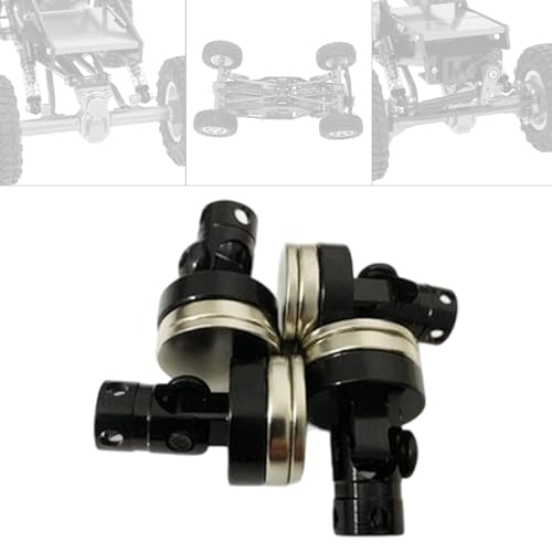 4 Pieces RC Body Post Metal Mount Column Shell Mount Model Car Accessory Vehicle Body Post Upgrade Suitable for RC Car Hobbies Repair, Black - color: Black