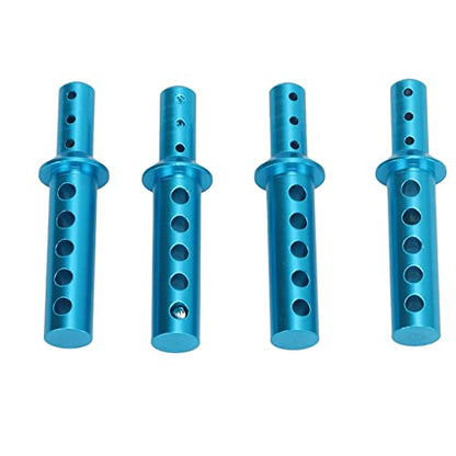RC Body Post, High Strength Aluminum Alloy Column for 1/10 HSP 94111 94108 94188 RC Car, with Car Shell Buckle for Easy Installation (Blue)