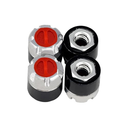 4PCS TGCWENG M4 CNC Aluminum Alloy RC Wheel Hex Nuts with Tools Suitable for TRX4 Axila SCX10 Redcat HSP Etc 1/10 RC Crawler Car (Red) - color: Red