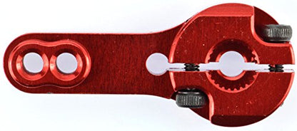 Apex RC Products 25T for Futaba Red Aluminum Dual Clamping Servo Horn - 2 Pack #8016