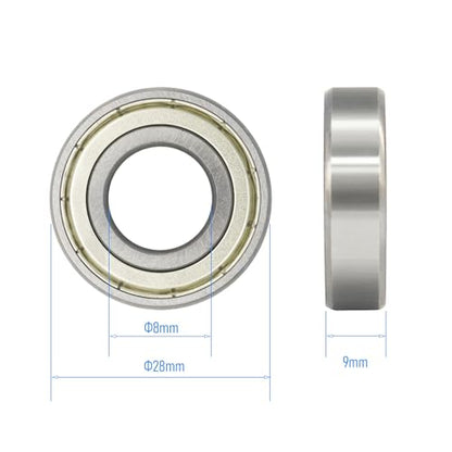 683ZZ 20 PCS Miniature Deep Groove Ball Bearing 3×7×3mm Double Metal Shielded Ball Bearing Chrome Steel P0 Z2 Bearing for Industrial Machine,Power Tools and Mechanical Equipment - size: 683ZZ Size 3×7×3mm