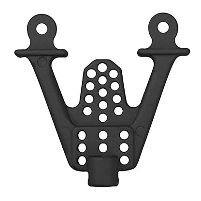 ShareGoo Aluminum Alloy Front Rear Shock Tower Bracket Mount Damper Hoops Compatible with Axial SCX10 1/10 ScaleRC Crawlers Car (Black) - color: Black