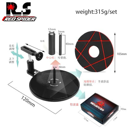 REDSPIDER Aluminum 1/8 1/10 RC Tire Gluing Tools RC semi-Automatic tire Gluer Fit for Including 40MM and Tires Below 40MM 1/8 1/10 On-Road/Off-Road/Drift Car（Black）