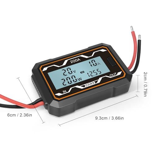 Watt Meter Power Analyzer LCD 200 A DC 0 60 V ABS Tester for RC Solar Battery Test