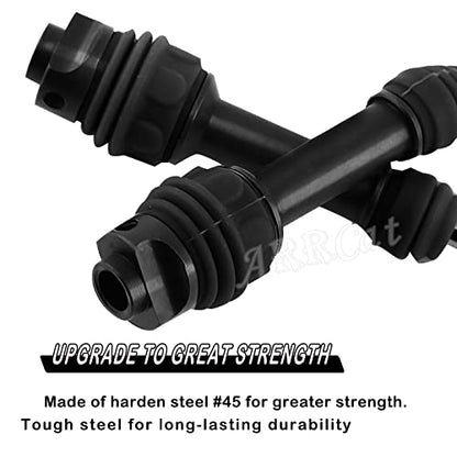 Drive Shaft CVD Axles Upgrades for 1/10 Slash VXL 4x4 Rustler Stampede Hoss VXL 4x4 4WD,4Pcs Front Rear Transmission Driveshaft Parts Hops Up,Black (Upgrades in 2023) - color: Black - 4pcs -Front Rear