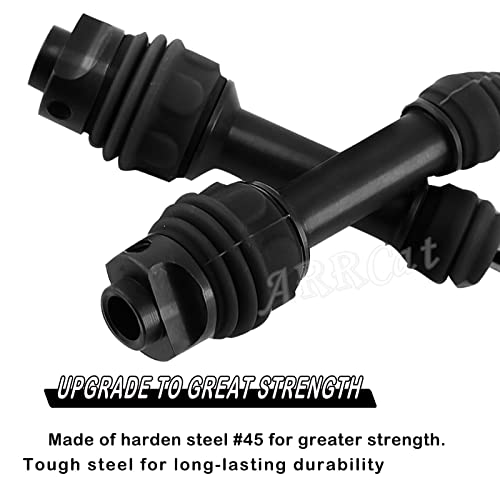 Drive Shaft CVD Axles Upgrades for 1/10 Slash VXL 4x4 Rustler Stampede Hoss VXL 4x4 4WD,4Pcs Front Rear Transmission Driveshaft Parts Hops Up,Black (Upgrades in 2023) - color: Black - 4pcs -Front Rear